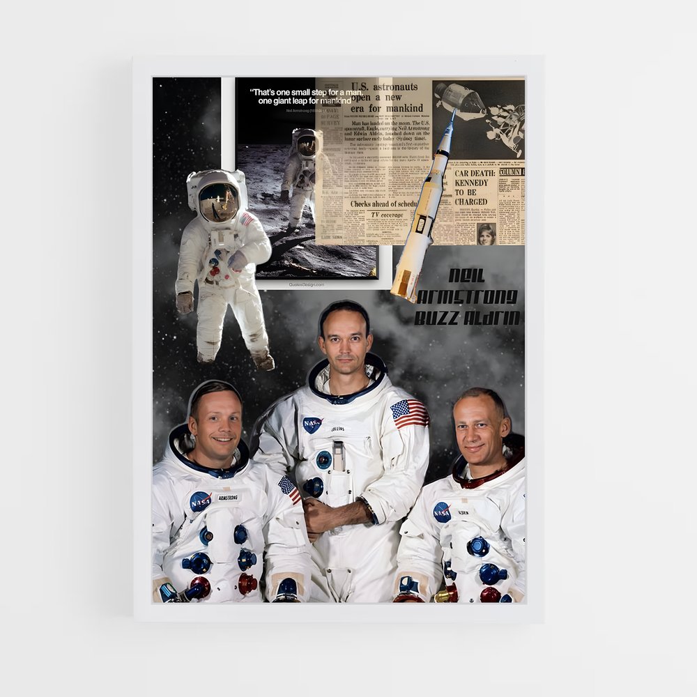 Poster Apollo 11 – affiche Astronautes (vue 3)